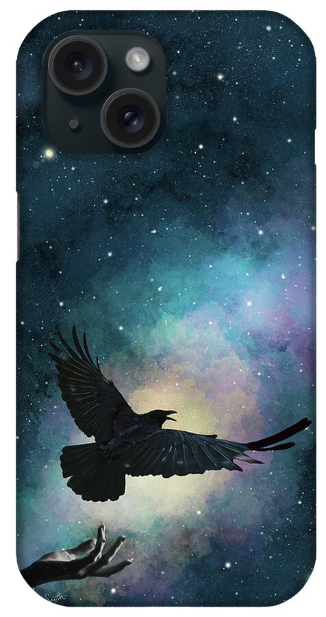 The Beatles iPhone Case featuring the digital art Blackbird Singing In The Dead Of Night by Nikki Marie Smith