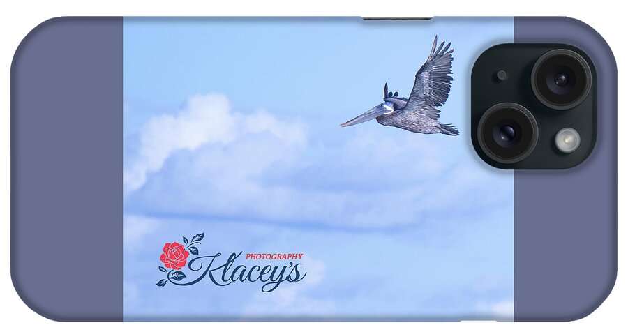 Clearwater iPhone Case featuring the digital art Pelican Fly Fishing by Linda Ritlinger