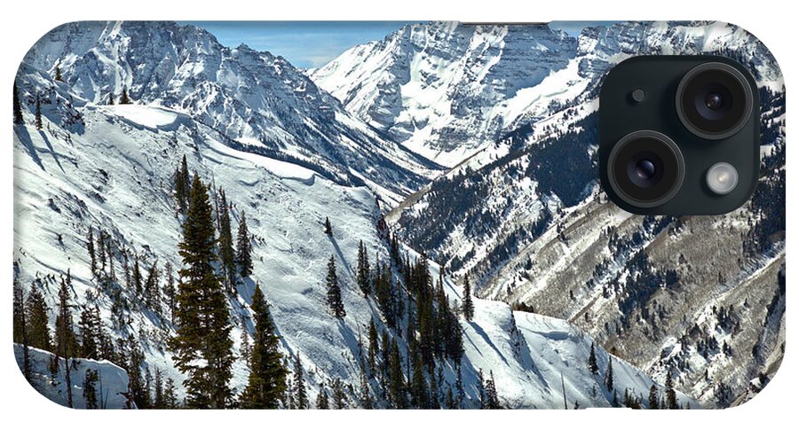 Maroon Bells iPhone Case featuring the photograph Aspen Highlands Maroon Bells Viewpoint by Adam Jewell