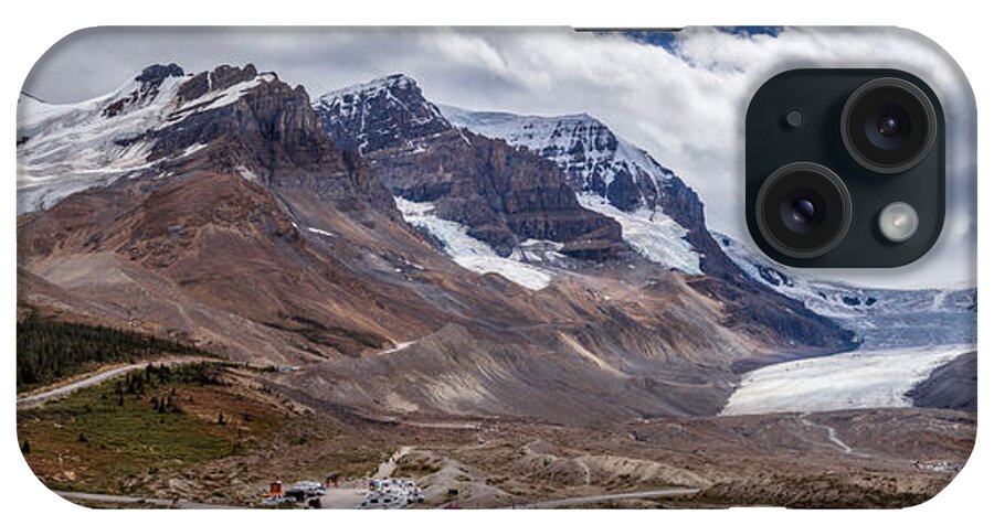 Photography iPhone Case featuring the photograph Athabasca Glacier Panorama by Alma Danison