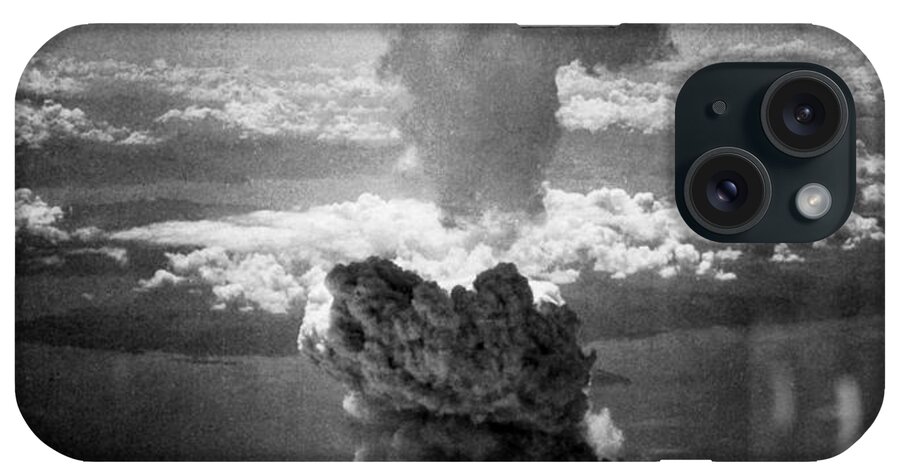 Bomb iPhone Case featuring the painting Atomic Cloud over Nagasaki by Charles Levy