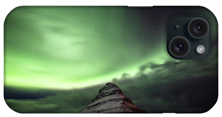 Iceland iPhone Case featuring the photograph Auroras and Headlights by Ernesto Ruiz