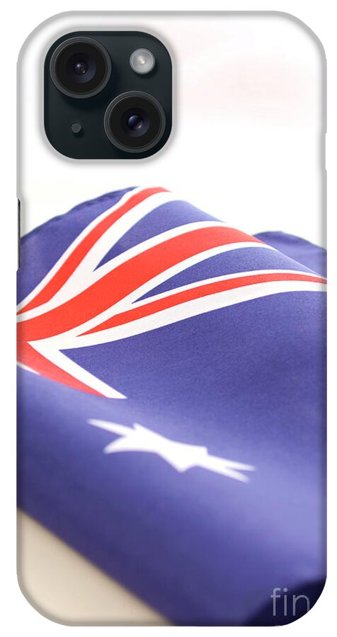 Anzac iPhone Case featuring the photograph Australian Folded Flag by Milleflore Images