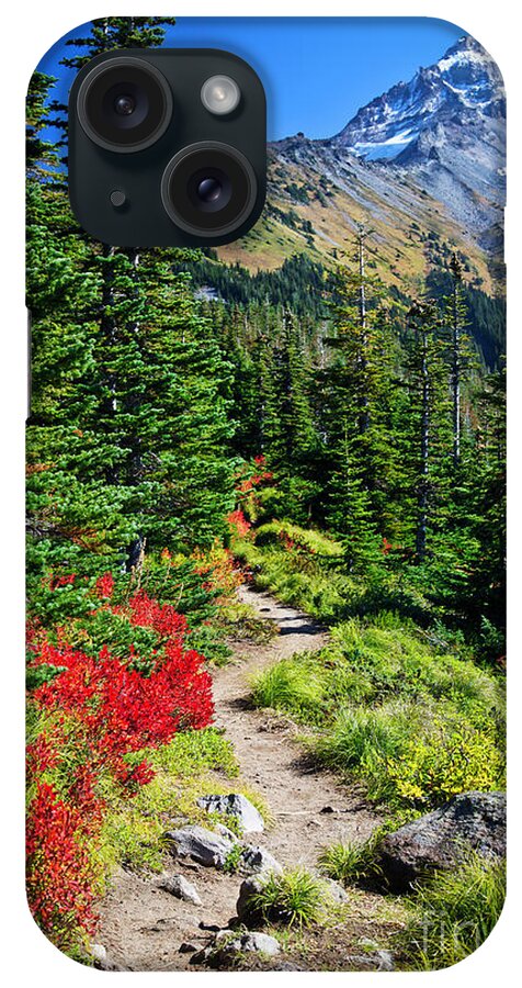 Mt Hood iPhone Case featuring the photograph Autum Hiking near Mt. Hood by Bruce Block