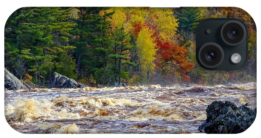 River iPhone Case featuring the photograph Autumn Colors and Rushing Rapids  by Susan Rydberg