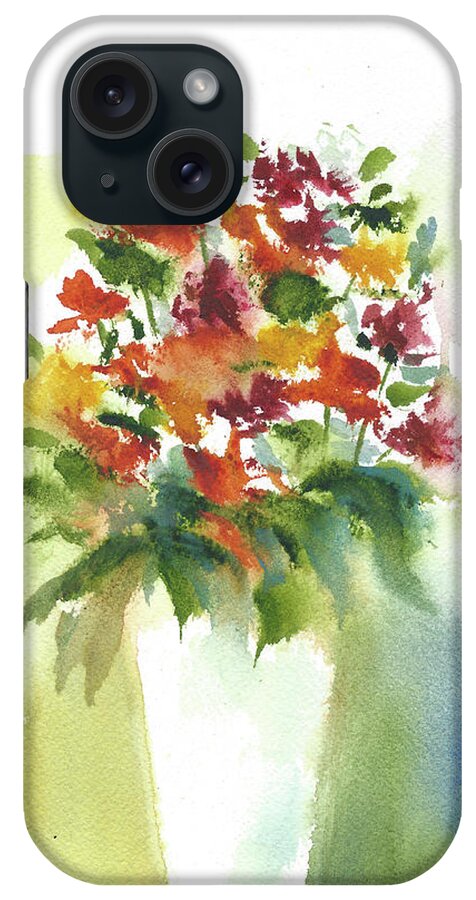 Autumn Flowers iPhone Case featuring the painting Autumn Flowers by Frank Bright