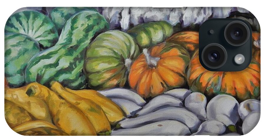 Vegetables iPhone Case featuring the painting Autumn Harvest by K M Pawelec