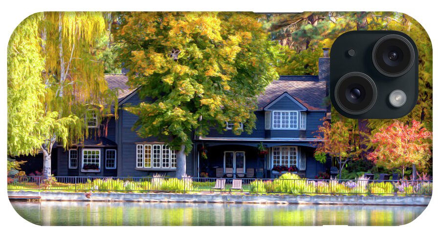 Autumn House At Drake Park Bend Oregon iPhone Case featuring the photograph Autumn House Canvas Print, Photographic Print, Art Print, Framed Print, Greeting Card, iPhone Case, by David Millenheft
