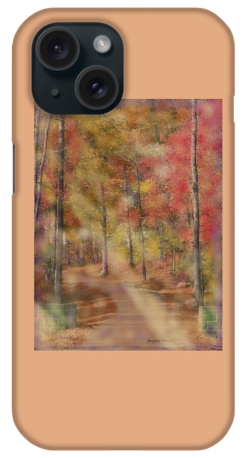 Photo Painting iPhone Case featuring the photograph Autumn Impressions by Angela Davies