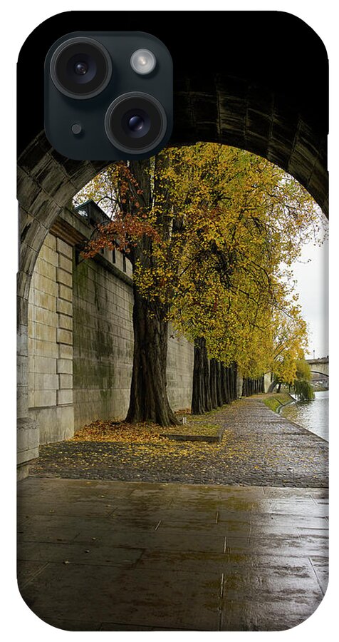 Autumn In Paris iPhone Case featuring the photograph Autumn In Paris by Moises Levy