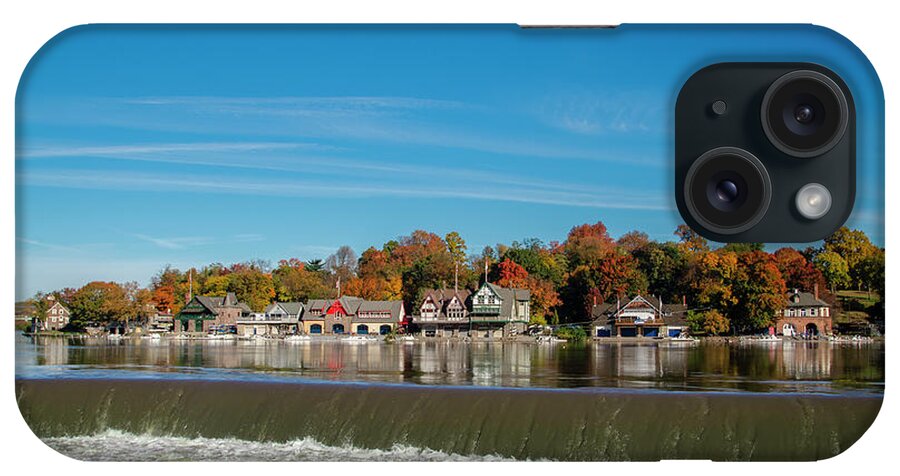Autumn iPhone Case featuring the photograph Autumn Peak Colors - Boathouse Row by Bill Cannon