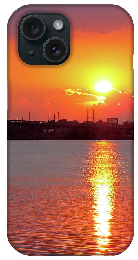 Suset iPhone Case featuring the photograph Autumn Sunset by Linda Stern
