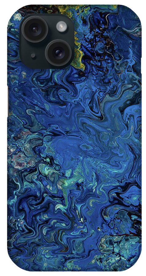 Fluid iPhone Case featuring the painting Azure by Jennifer Walsh