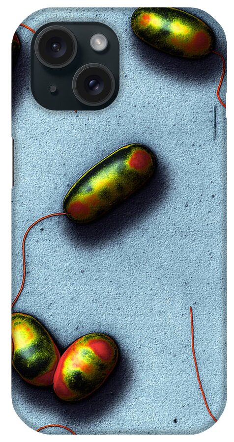 Acid Resistant iPhone Case featuring the photograph Bacteria, Legionella Pneumophila, Tem by Meckes/ottawa
