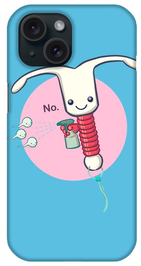 Iud iPhone Case featuring the drawing Bad Sperm by Ludwig Van Bacon