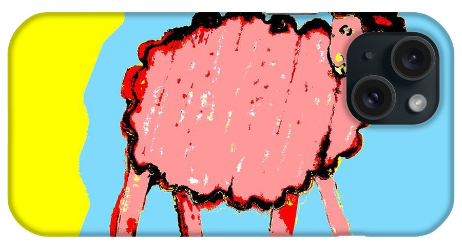 Pop Art iPhone Case featuring the photograph Bah Bah Aussie Sheep - Pink by Lexa Harpell
