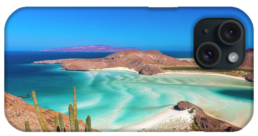 Estock iPhone Case featuring the digital art Balandra Beach, La Paz, Mexico by Olimpio Fantuz