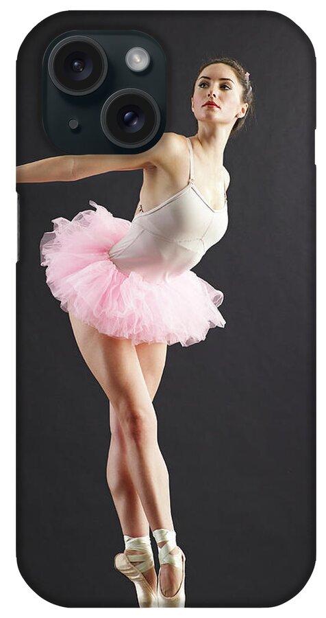 Ballet Dancer iPhone Case featuring the photograph Ballerina On Point Looking Away by Blake Little