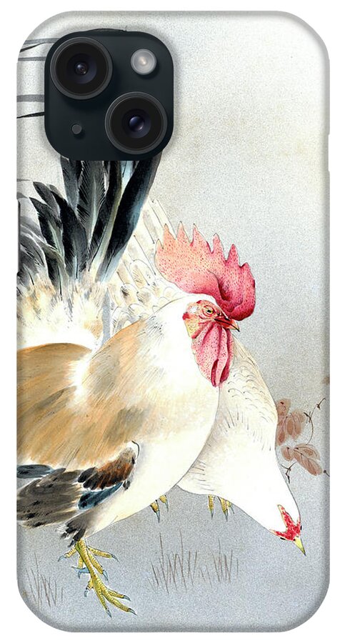 Hotei iPhone Case featuring the painting Barnyard Fowl by Hotei