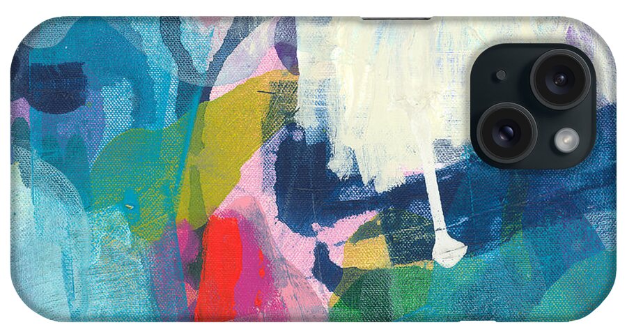 Abstract iPhone Case featuring the painting Basking in Sunlight by Claire Desjardins