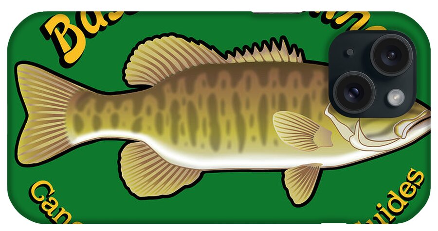 Fishing iPhone Case featuring the digital art Bass Are Biting by Mark Frost