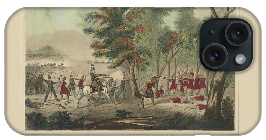 War Of 1812 iPhone Case featuring the painting Battle of the Thames by William Emmons
