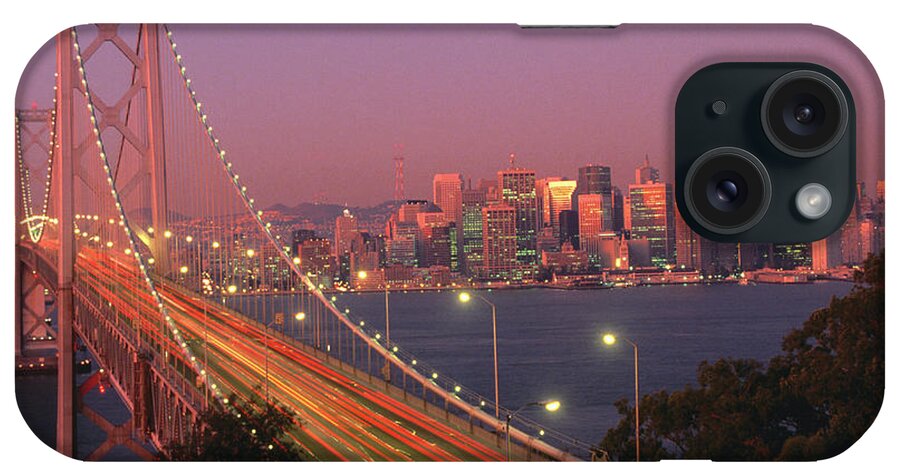 San Francisco iPhone Case featuring the photograph Bay Bridge At Sunset, San Francisco by John Elk Iii