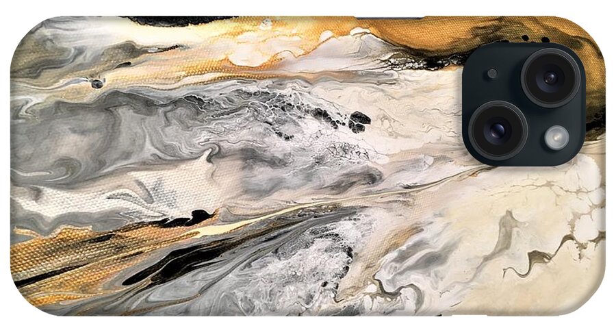 Abstract iPhone Case featuring the painting Be 1 by Soraya Silvestri
