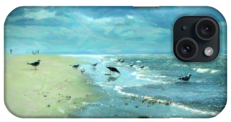 Beach iPhone Case featuring the digital art Beach Blues III by Chris Armytage