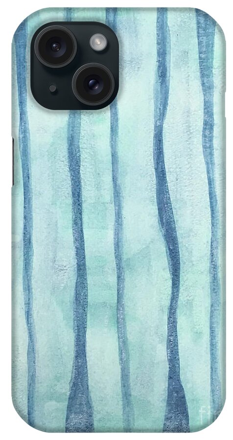 Beach Collection iPhone Case featuring the painting Beach Collection Beach Water Lines 2 by Annette M Stevenson