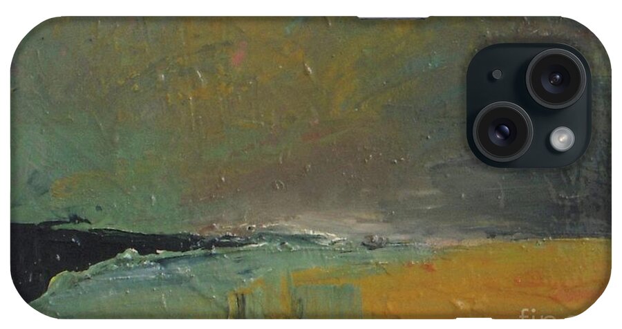 Storm iPhone Case featuring the painting Beach Storm by Vesna Antic
