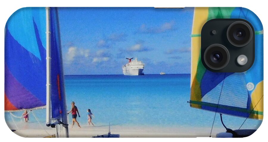 Sailboat iPhone Case featuring the photograph Beached Toys, Half Moon Cay, Caribbean by John McCormick