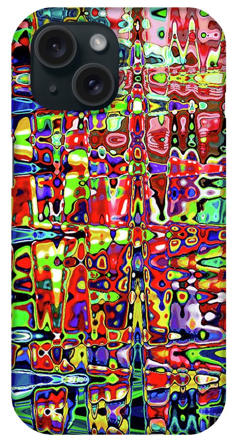 Beaujolais iPhone Case featuring the digital art Beaujolais Abstract by Genevieve Esson