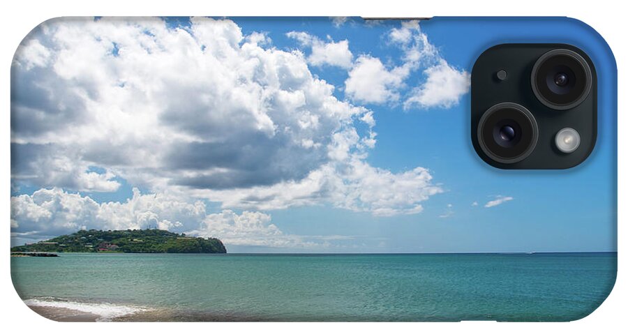 Water's Edge iPhone Case featuring the photograph Beautiful Beach And Dramatic Clouds by Jaminwell