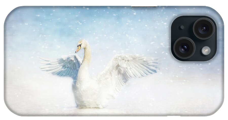 Photography iPhone Case featuring the digital art Beautiful Swan by Terry Davis