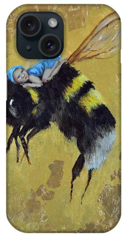 Bee Lullaby iPhone Case featuring the painting Bee Lullaby by Sue Clyne