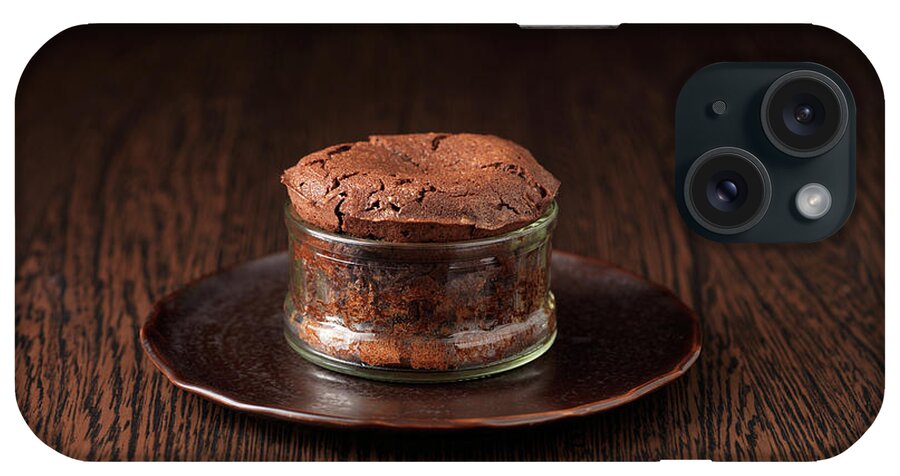 Brown iPhone Case featuring the digital art Belgian Chocolate Souffle by Diana Miller