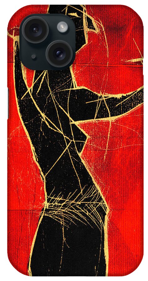 Belly iPhone Case featuring the relief Belly Dancer by Edgeworth Johnstone