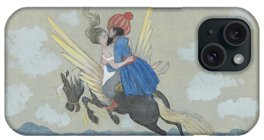 19th Century Art iPhone Case featuring the drawing Ben Oni and the lovely one have soon had to spend many miles behind by Ivar Arosenius