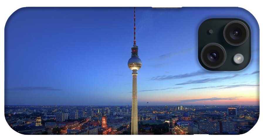 Alexanderplatz iPhone Case featuring the photograph Berlin, Alexanderplatz, Dusk by Michele Falzone