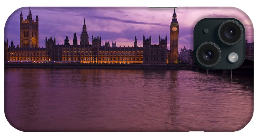 Clock Tower iPhone Case featuring the photograph Big Ben And Houses Of Parliament by Thepalmer