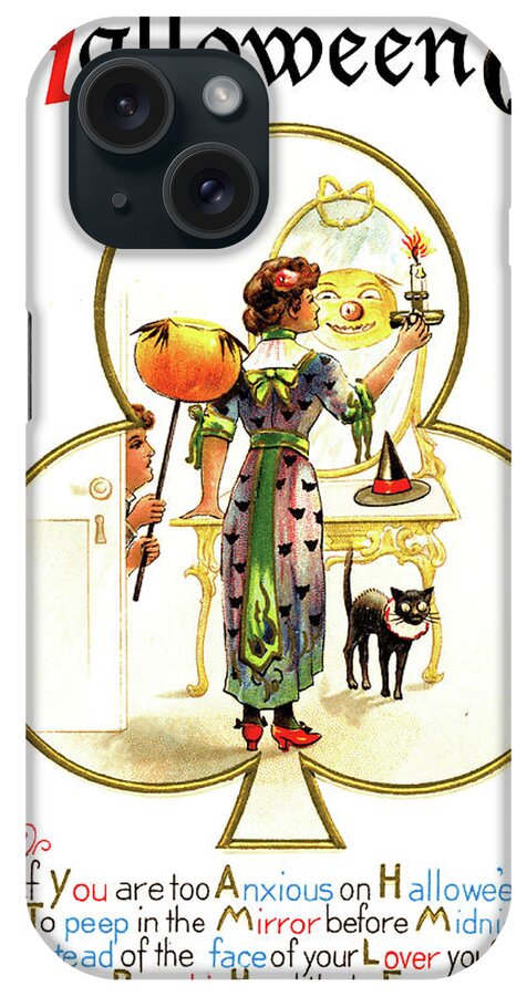Big Pumpkin iPhone Case featuring the digital art Big pumpkin head on the mirror by Long Shot