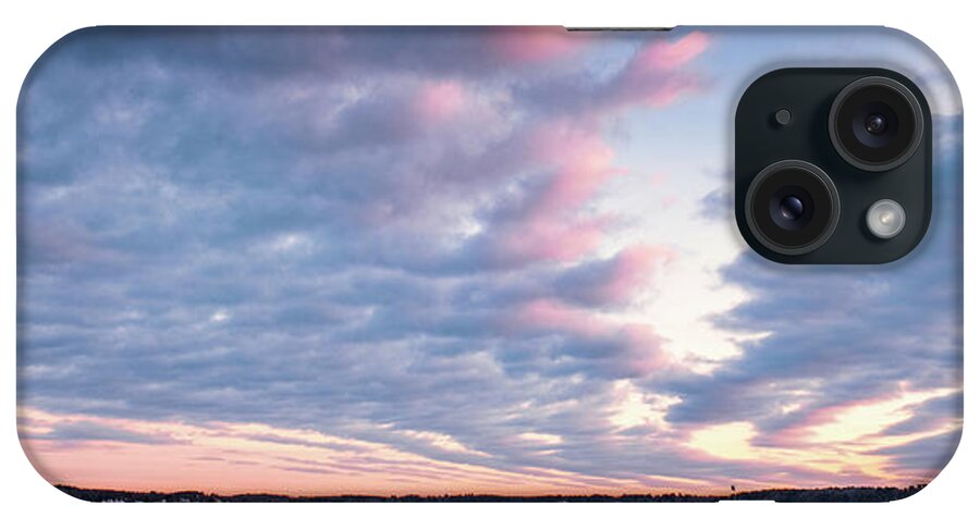New Hampshire iPhone Case featuring the photograph Big Sky Over Portsmouth Light. by Jeff Sinon