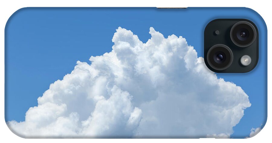 Scenics iPhone Case featuring the photograph Big White Cumulus Cloud With Blue Sky by Grafissimo