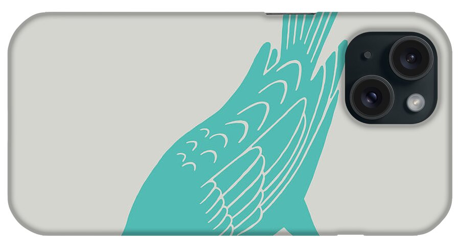 Animal iPhone Case featuring the drawing Black Bird by CSA Images