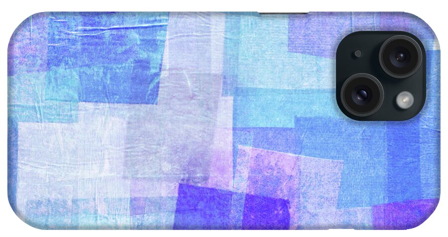 Art iPhone Case featuring the photograph Blue And Purple Tissue Paper Collage by Qweek