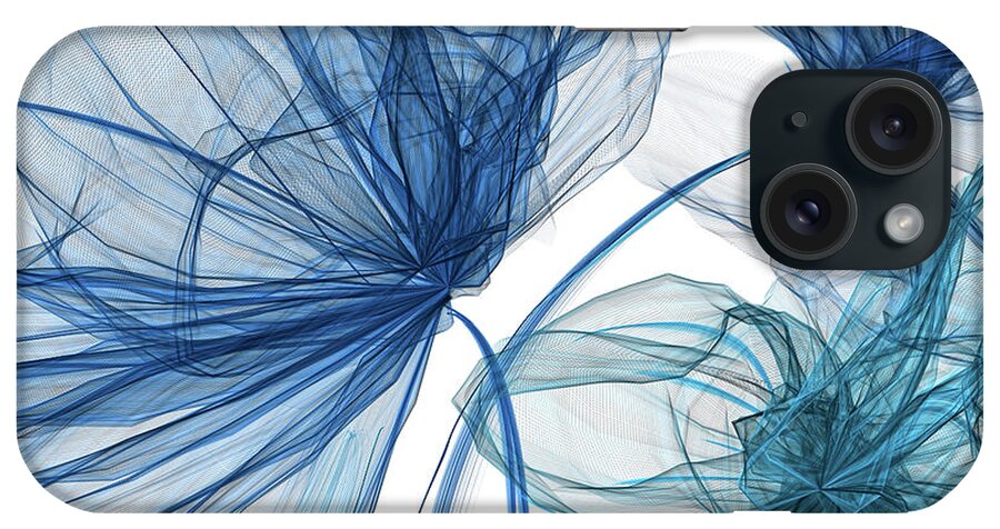 Blue And Turquoise Art iPhone Case featuring the painting Blue And Turquoise Art by Lourry Legarde