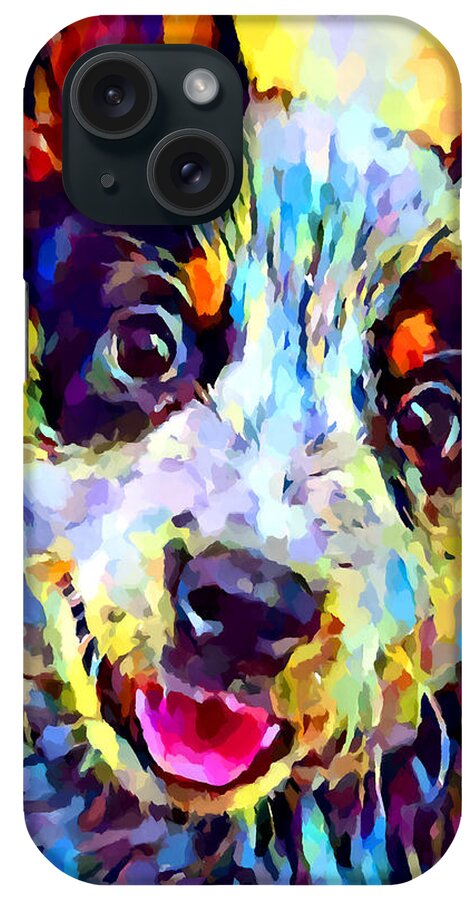 Australian Cattle Dog iPhone Case featuring the painting Blue Heeler Puppy by Chris Butler