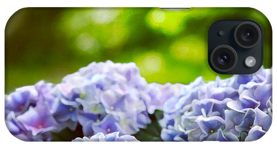 Hydrangea iPhone Case featuring the photograph Blue Hydrangea by Tom Johnson