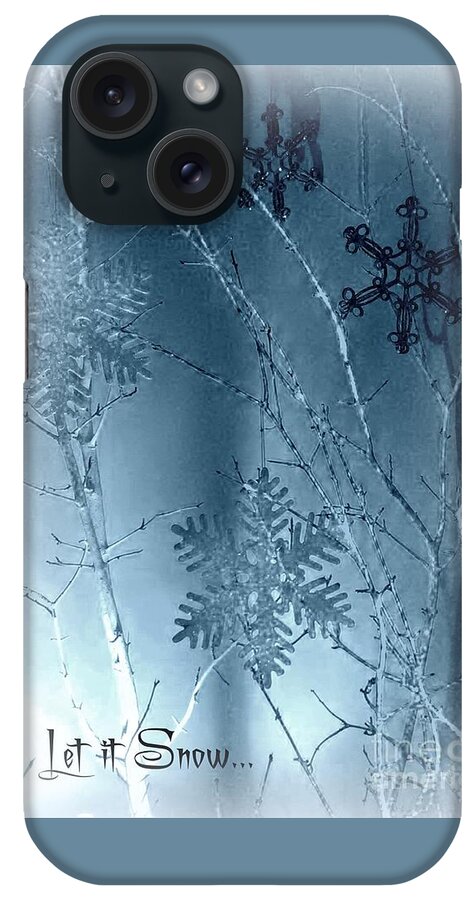 Christmas Card iPhone Case featuring the photograph Blue Ice by Jodie Marie Anne Richardson Traugott     aka jm-ART